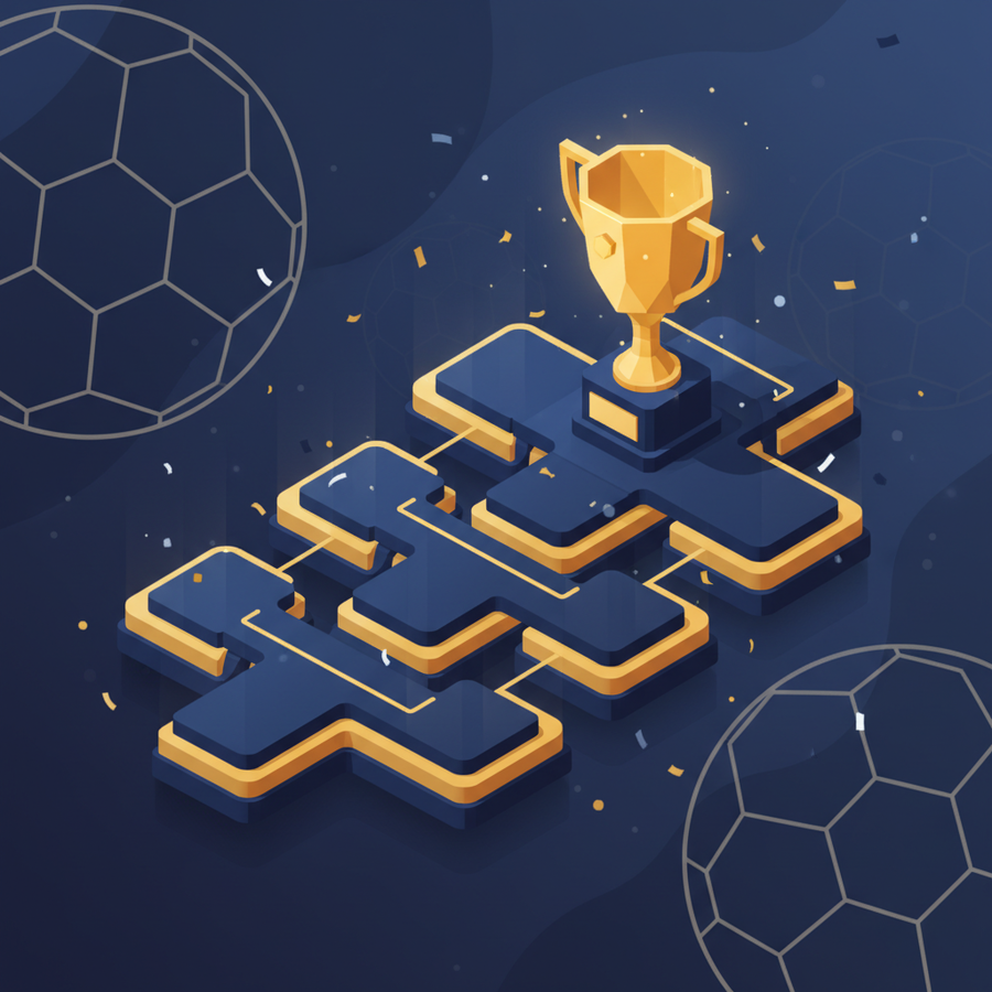 Predictor tournament bracket leaderboard illustration